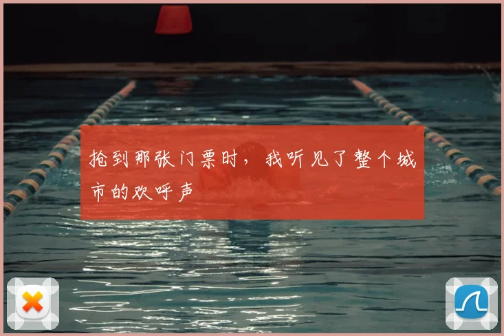 抢到那张门票时,我听见了整个城市的欢呼声